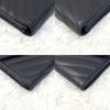 Б/у SAINT LAURENT Saint Laurent Большой клатч-кошелек Cassandra Черный Черный Стежка V