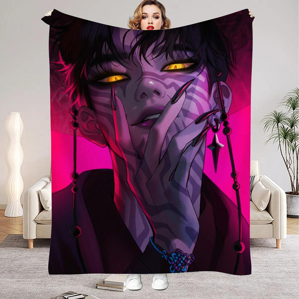 Kpop Demon Hunters Huntrix Blankets Quality Soft Warm Throw Blanket Winter Kids Couch Bed Fluffy Bedspread