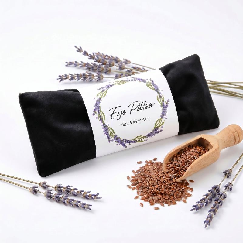 Aromatherapy Lavender Eye Pillow Hot Cold Compress for Dry Eyes Relief Sleep Aid for Meditation Yoga Home Use 1Pcs