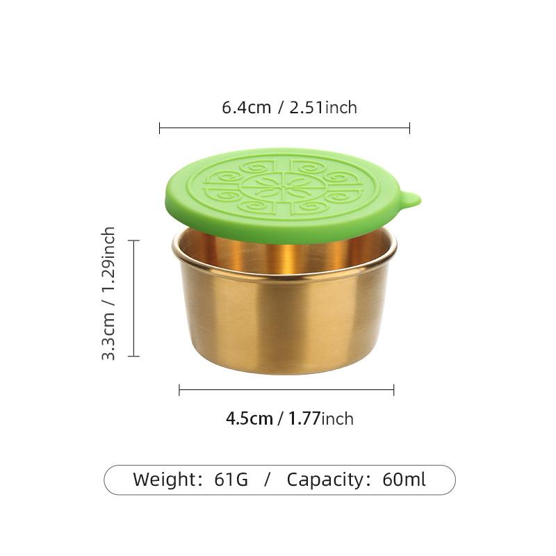 60 мл контейнер для заправки салата герметичная коробка для приправ портативная нержавеющая сталь соусница с крышкой маленькая чашка для приправ