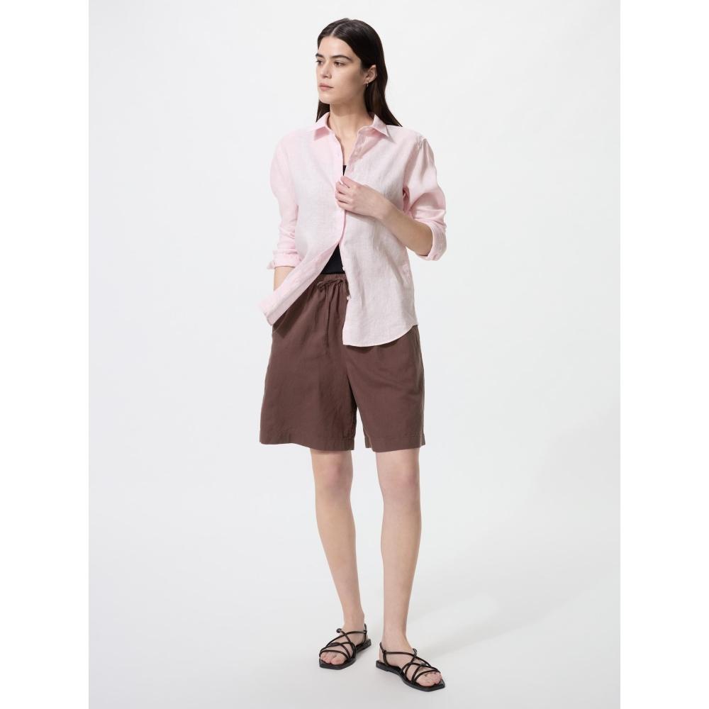 Uniqlo Японские шорты из смеси льна Easy