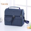 Lunch Tote Bag Double Layer Fresh-keeping Washable Convenient Hand-carried Thermal Insulation Lunch Tote Bag Household Supplies