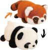 [New Model for 2025] Panda, Red Panda, Plush Toy, Cute Double-sided Transforming Plush Toy, Large, Birthday Gift (PANDA)