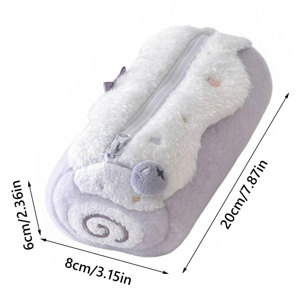 Пенал Голубика Шарлотка Портативная сумка для хранения канцелярских принадлежностей Большая вместимость Фиолетовый органайзер для канцелярских принадлежностей В школу