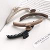 Large Thin Shark Clip Solid Color Geometric Hair Claw Temperament Matte Claw Clip  Girls