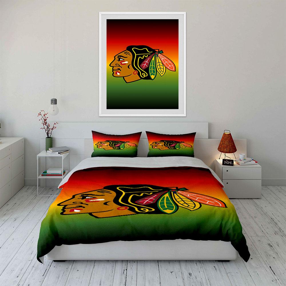 Native-Inspired Headdress Design Bedding Print Bedding Set Duvet Cover Pillowcases (1* Duvet Cover 2* Pillowcases Do Not Include Comforter)