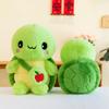 Cute Green Apple Turtle Plush Backpack - Cartoon Doll Birthday Gift for Girls