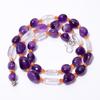 Natural Crystal Amethyst Carnelian Gemstone Smooth Beads Necklace 3-14 Mm 18" UB-8596