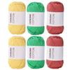 6pcs Yarn Soft Cotton-Nylon Blend Easy-to-Use Yarn for Hand Knitting Crocheting Beginner Crochet Yarn