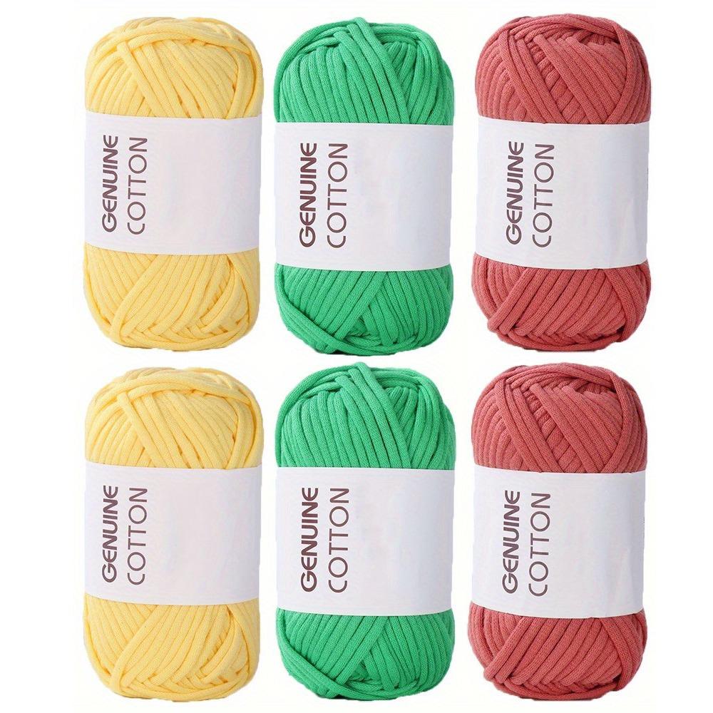 6pcs Yarn Soft Cotton-Nylon Blend Easy-to-Use Yarn for Hand Knitting Crocheting Beginner Crochet Yarn