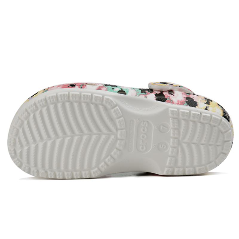 Crocs Классические сабо с узором, обувь с разноцветной вставкой, унисекс 'Черный Розовый Зеленый'