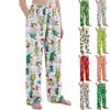 Детские брюки с рождественским принтом, плюшевые повседневные брюки