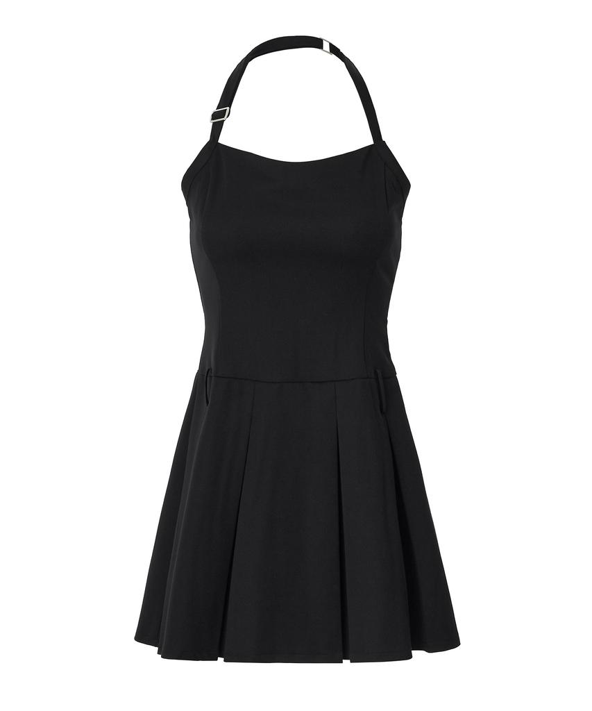 Zero Planet Darlin Bustier Pleated Mini Dress [Black]