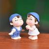 2шт милые влюбленные мальчик девочка миниатюрный пейзаж сад бонсай кукольный домик украшения