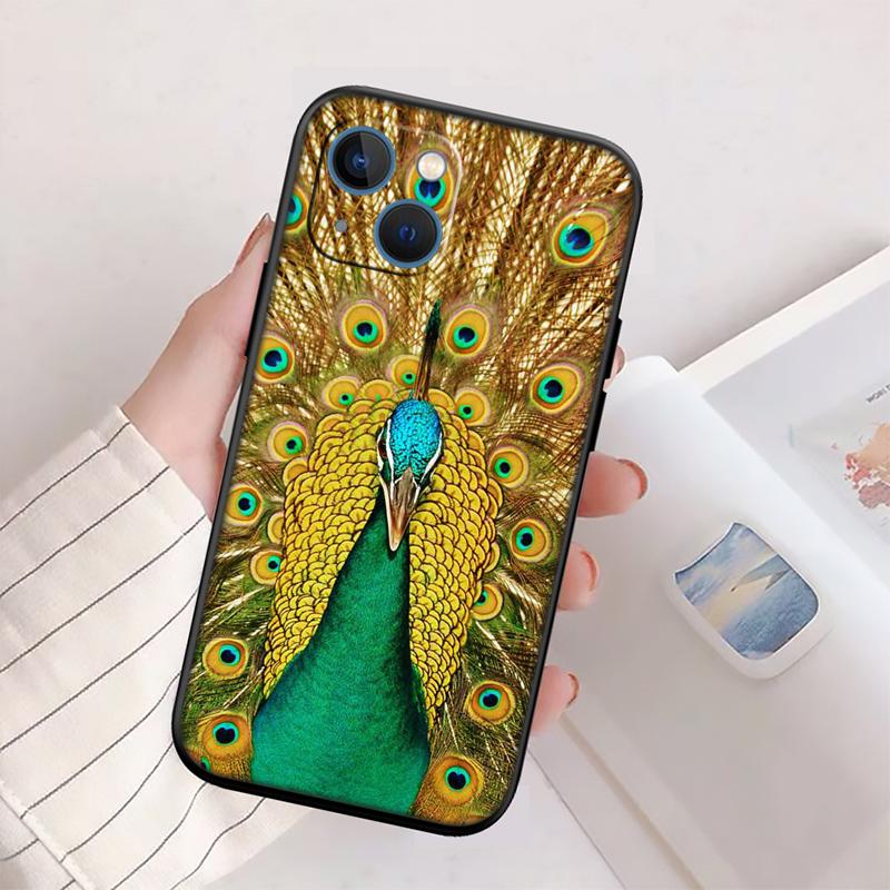 RP55 Peacock feather New High-End Shell Phone Case for Redmi Note 8 9 Pro Max 9S 9T 9C NFC 8T 8A 10A A4