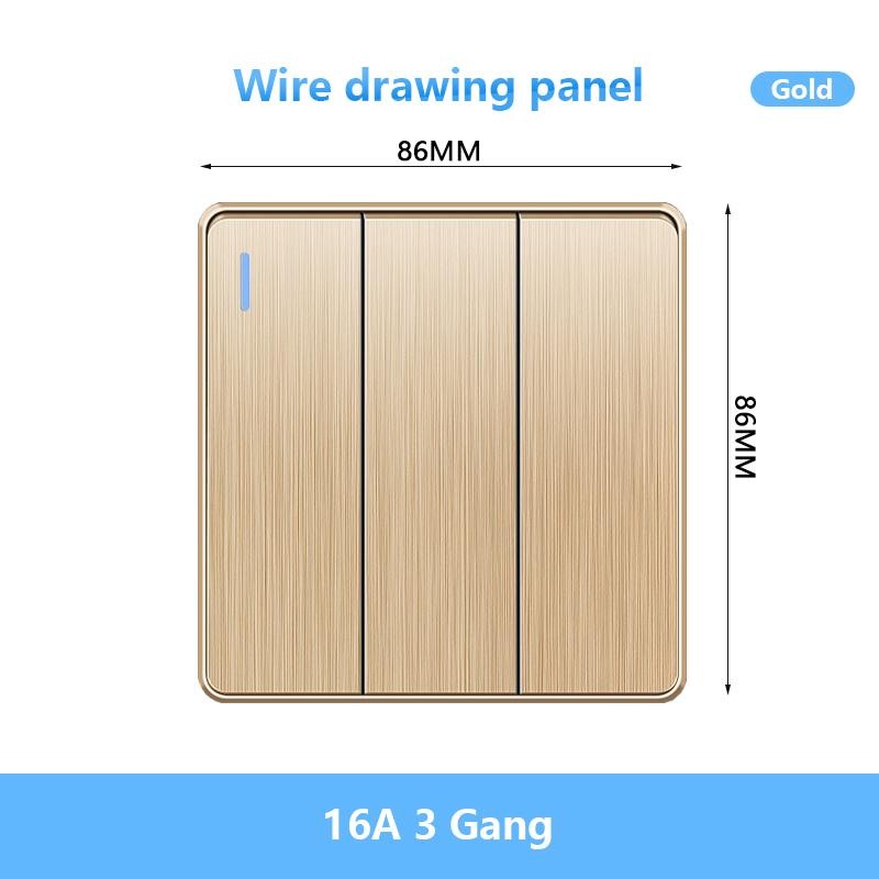 86 Тип британский стандарт настенный выключатель света 16A матовая панель ВКЛ ВЫКЛ домашний выключатель питания клавишный 1/2/3/4 Gang 1/2Way