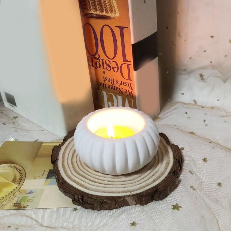 3D Candlestick Silicone Mold Candle Base Shaped Molds Candle Holder Making Mould Versatile Tabletop Decoration Moulds