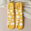 Duck Fashion Design Santa Korean Style Coral Fleece Socks Christmas Hosiery Floor Socks Women Socks