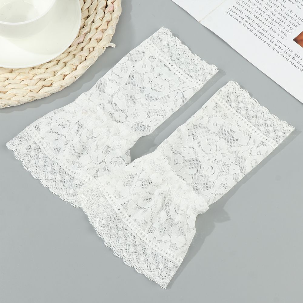 Decorative Gloves Arm Cover Lace Cuffs Ruffles Elbow Sleeve Fake Sleeve Detachable Sleeve Cuffs