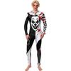 Scary Clown Jumpsuit for Halloween, High Stretch Spandex Bodysuit Costume