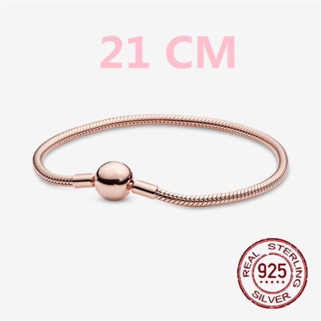 Продажа 925 стерлингового серебра Moments сетчатый браслет змея цепь шарм бусины браслет для женщин мода Diy ювелирные изделия 6 стилей