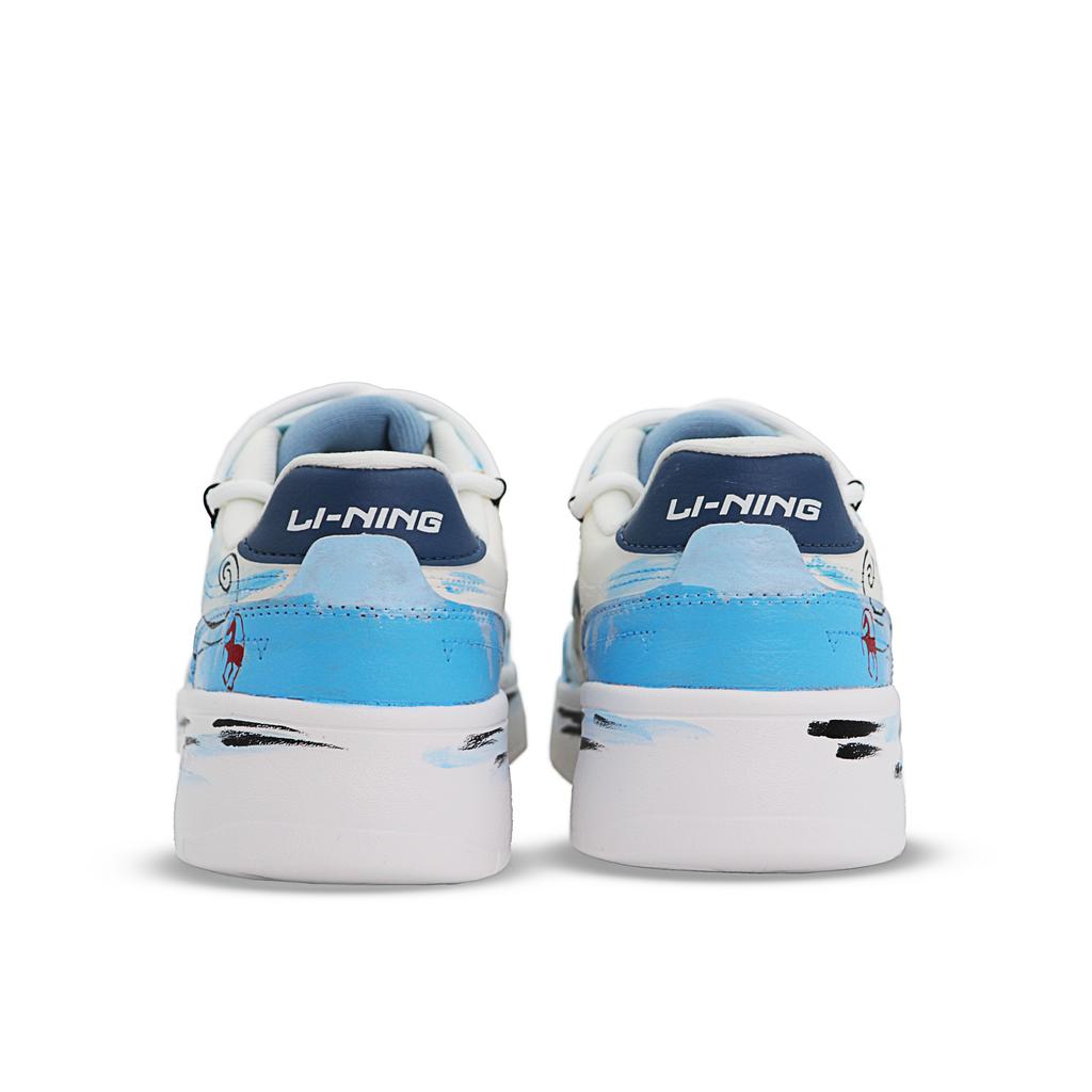 Li Ning Sycee V3 Износостойкие Легкие Низкие Кеды для Скейтборда Мужские Сине-Белые AGCT339-4(коробка)