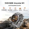 Doogee Умные часы Anywise W1, ИИ, водонепроницаемость 5 ATM, GPS-трекер активности, 1,43-дюймовый AMOLED-экран, 12 дней работы от батареи, для Android и iPhone