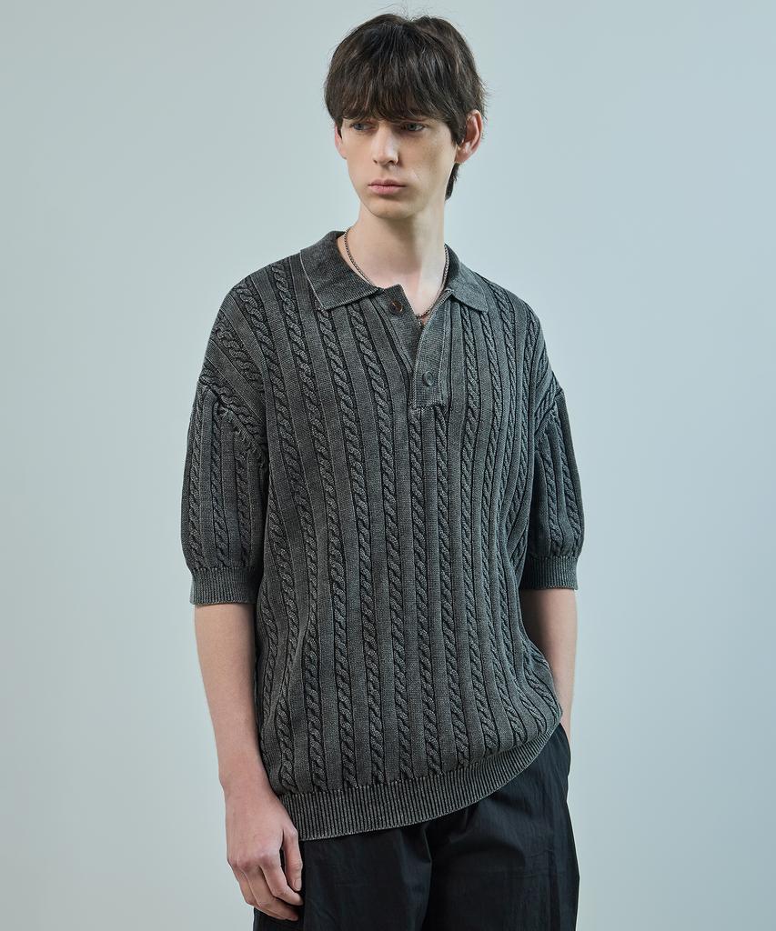 LOGSTORE Rivet Point Half Knit Zip-Up
