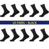 10 пар новых мужских носков, хлопковые мужские, черные, белые, деловые, повседневные, дышащие, в полоску, мужские с двойной иглой, высокое качество