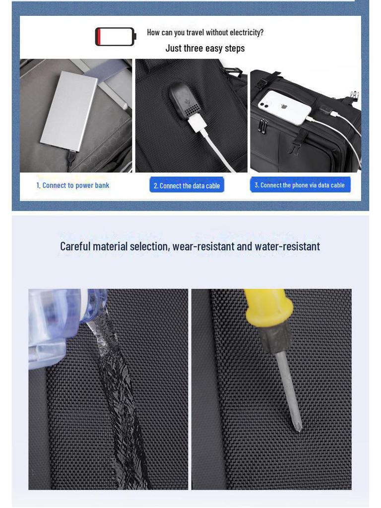 Расширяемый 180° Многофункциональный рюкзак для путешествий и работы