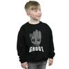 Marvel Boys Guardians Of The Galaxy Groot Face Sweatshirt