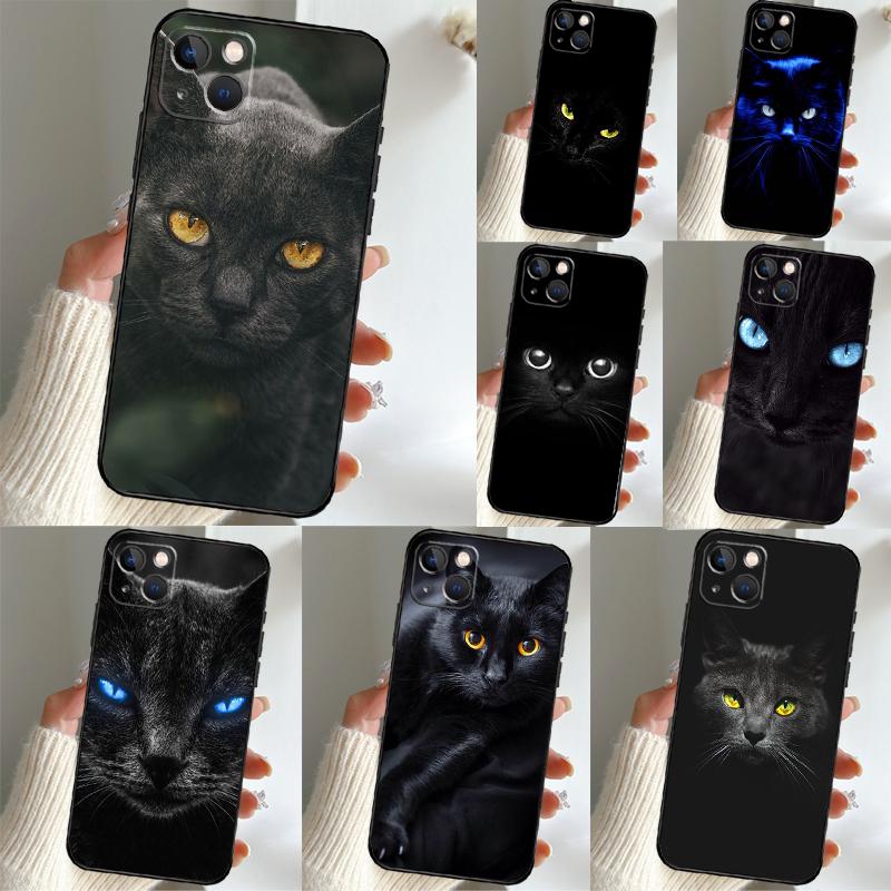 Черный кот Сверкающий глаз Для Samsung Galaxy M32 M52 M13 M33 M53 M56 M36 M16 M31 M11 M12 M35 M55 M15 M14 M54 M06 Чехол