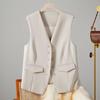 Women's 2024 Korean Style Layered Vest Jacket - Small Size, Commuting Temperament