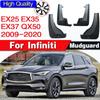 Для Infiniti EX25 EX35 EX37 QX50 брызговики крыло брызговик автомобильные аксессуары авто стильные брызговики спереди и сзади 4 шт.
