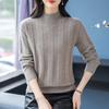 New Fashion Women's Loose Autumn and Winter New Thickened Semi-turtleneck Sweater Twisted Solid Color Knitted Bottoming Shirt