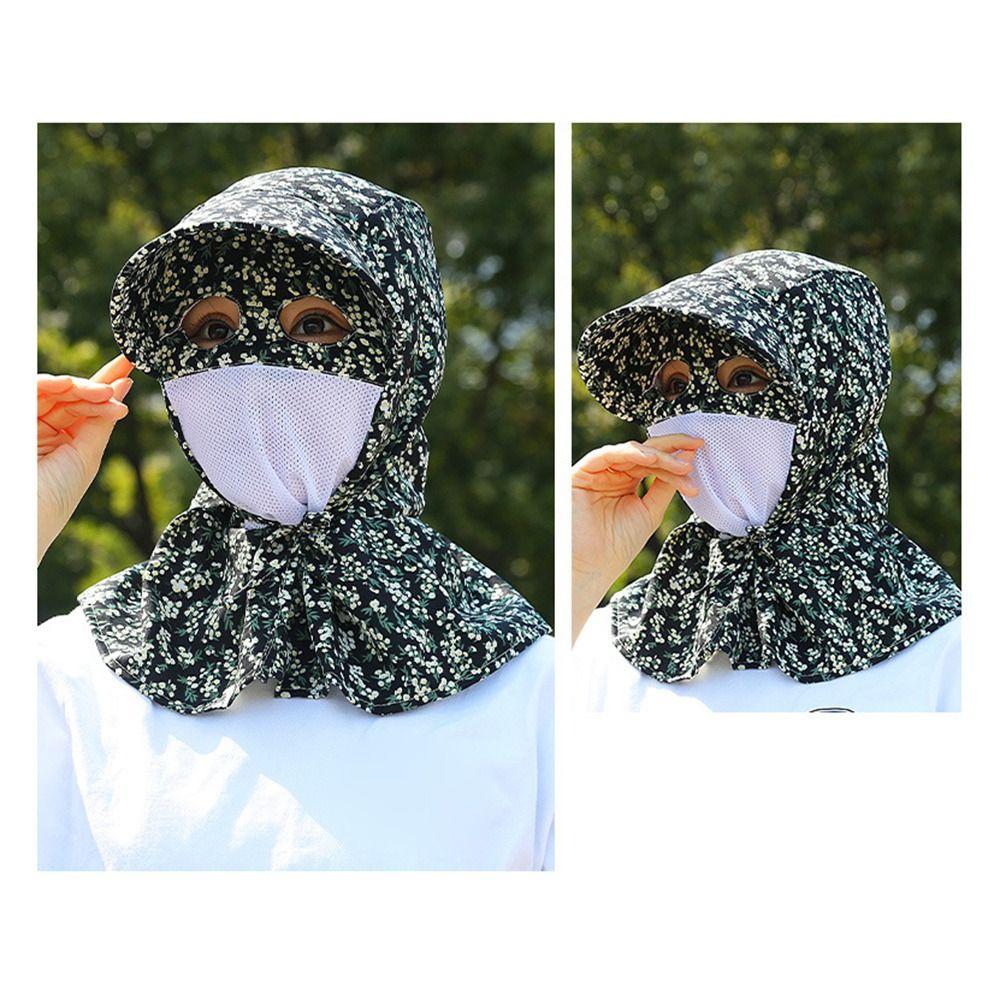 Floral Tea Picking Cap Anti-UV Sunscreen Hat Fashion Fisherman Hat Summer