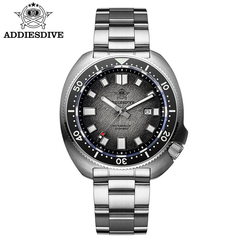ADDIESDIVE Men Japan 2115 Quartz Watch 200m Waterproof Wristwatch BGW9 Luminous Fashion 316L Stainless Steel Strip Men's Watches