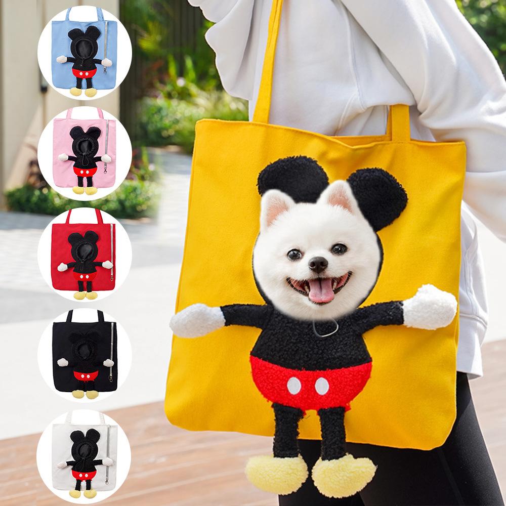 Pet Out Bag Cat Bag Crossbody Portable Cat Bag Small Dog Shoulder Bag Supplies Cartoon