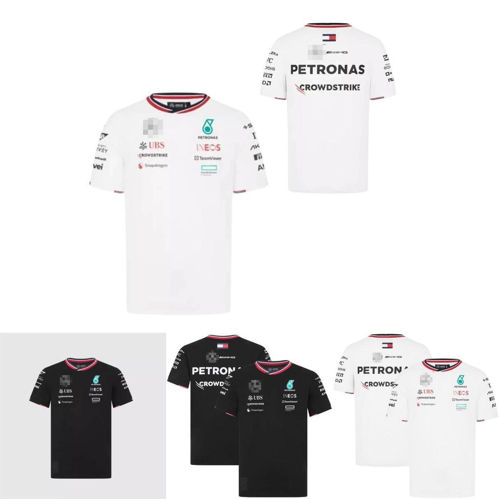 Стильная футболка 2024 F1 -benz Team с коротким рукавом и удобным свободным кроем