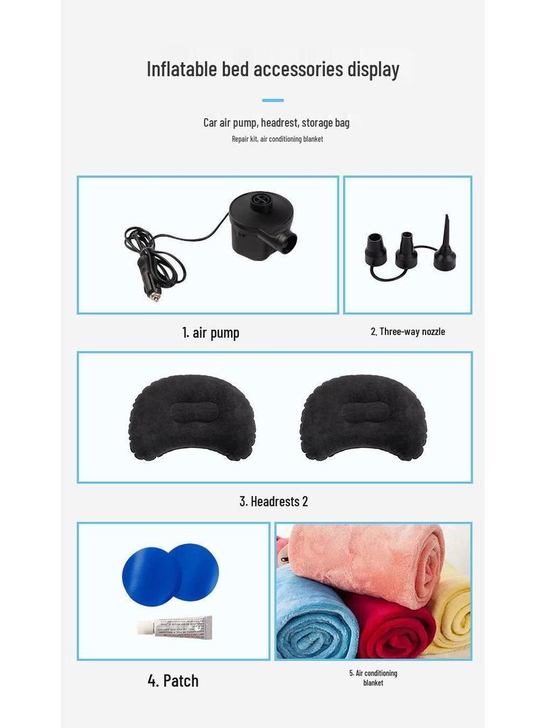 Универсальный надувной матрас для автомобиля без запаха для семиместного седана