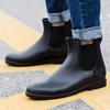 Fashion Men Rain Boots Fashion Chelsea Boots Man Black Casual Boots PVC Rubber Rain Shoes Waterproof Fishing Shoes Zapatillas De Hombre
