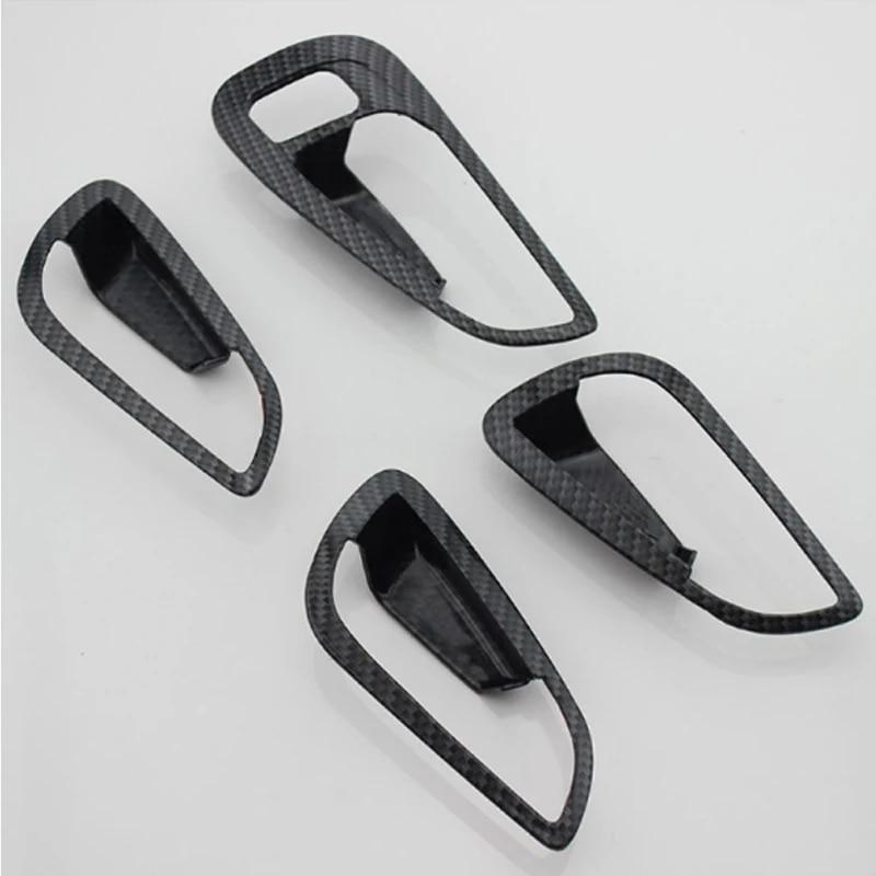 Three Styles of ABS Car Inner Door Handle Cover Door Bowl Protective Trim Sticker for Ford New Focus 3 4 2015 - 2018 Accessories