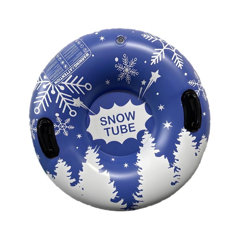 Надувные санки-трубы для катания по снегу с ручками, утолщенные зимние санки-трубы, складные санки-трубы для катания на лыжах.
