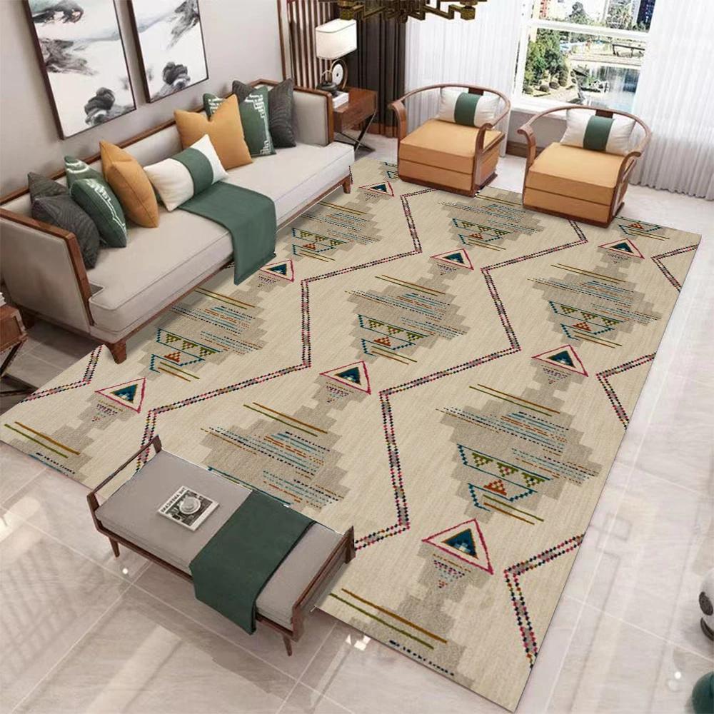 Light Colored Series Bohemian Ethnic Style Living Room Decoration Carpet Bedroom Bedside Carpet Leisure Balcony Sofa Cushion