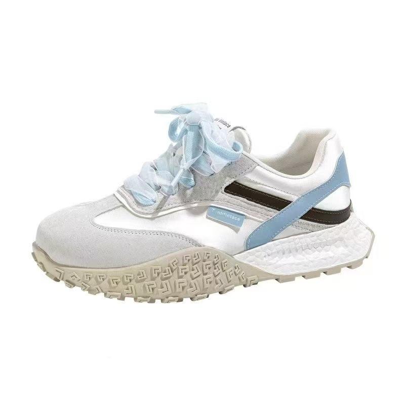 Женская обувь 2025 весна новая дышащая износостойкая нескользящая платформа повседневная мода женская студенческая спортивная обувь папины кроссовки женская