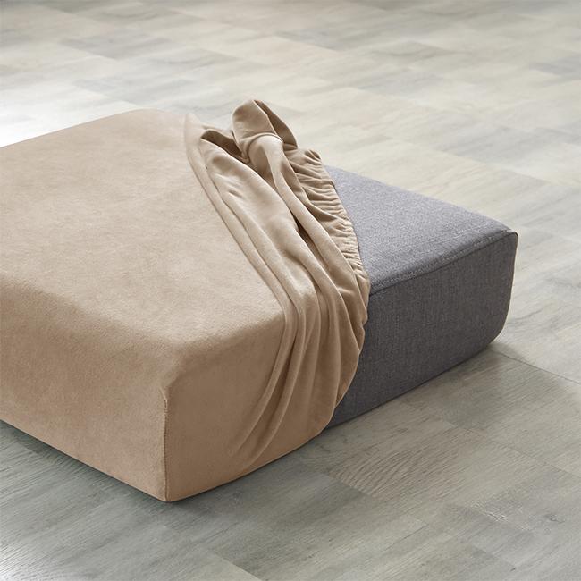 Sofa Seat Cover, Velvet, Beige, Coffee With Milk 50-65Cm