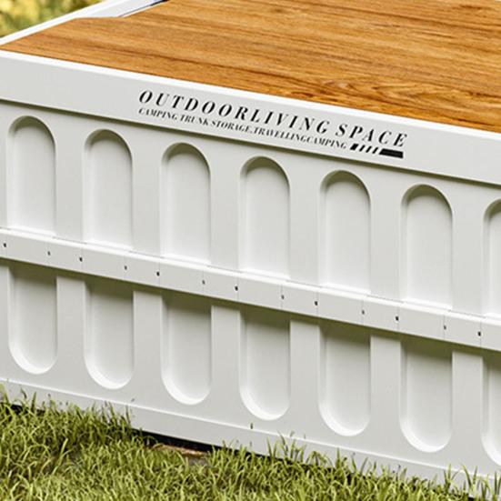 Складной контейнер для хранения с крышкой, складной штабелируемый ящик для хранения, универсальный ящик, уличный журнальный столик для кемпинга, пикника, автомобиля, домашнего использования