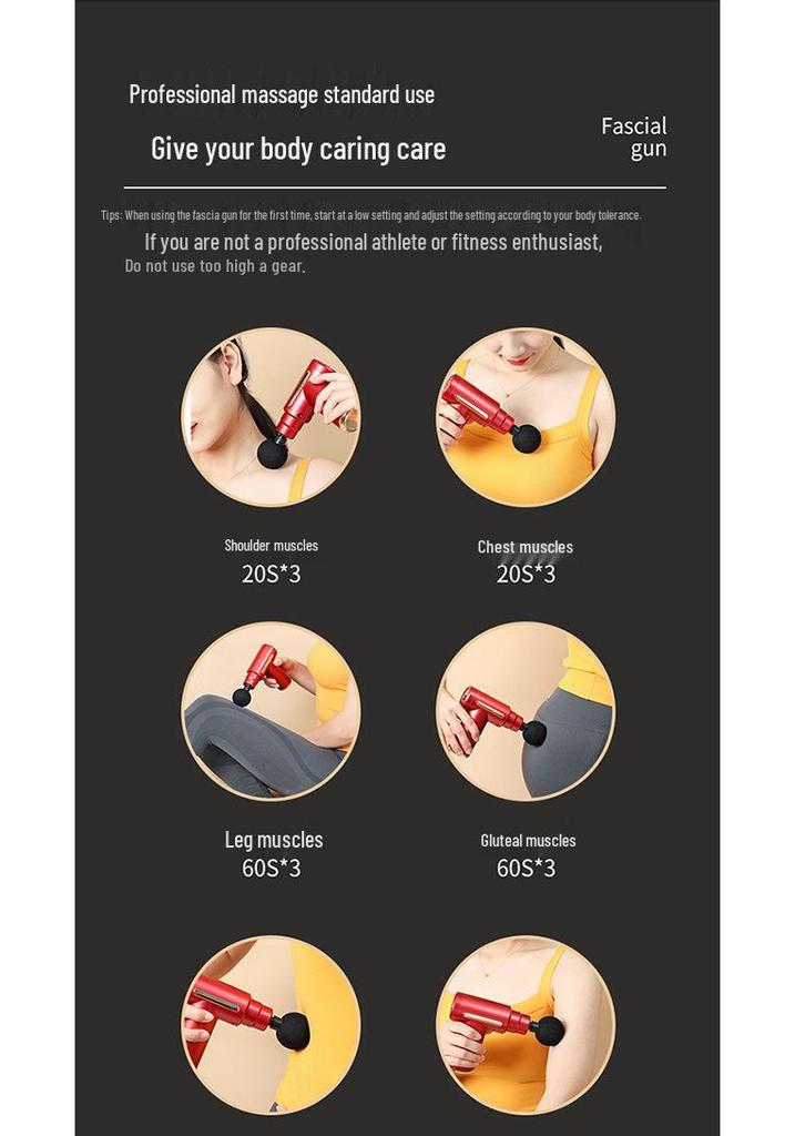Rechargeable Mini Fascia Gun Muscle Massager for Professional-Grade Fitness Relaxation