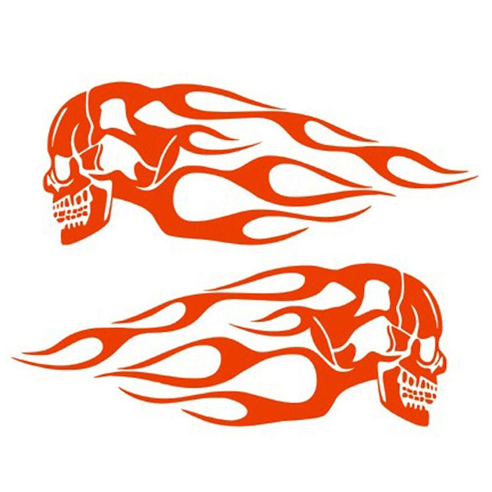 Modification Motorcycle Ornament 3D Fuel Tank Stickers Flame Skulls Decals Helmet Decration