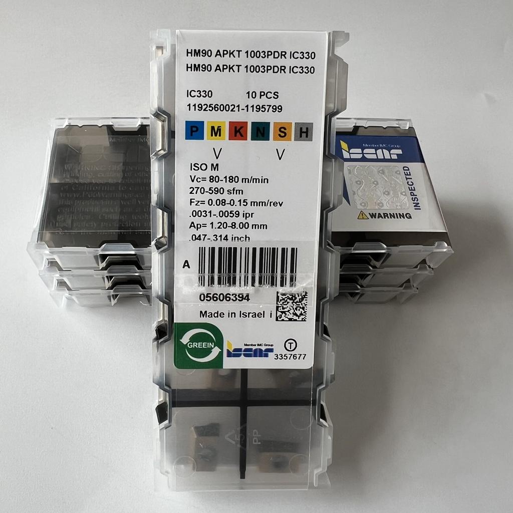 ISCAR / HM90APKT1003PDR IC330 / Industrial indexable carbide inserts 10 Pcs